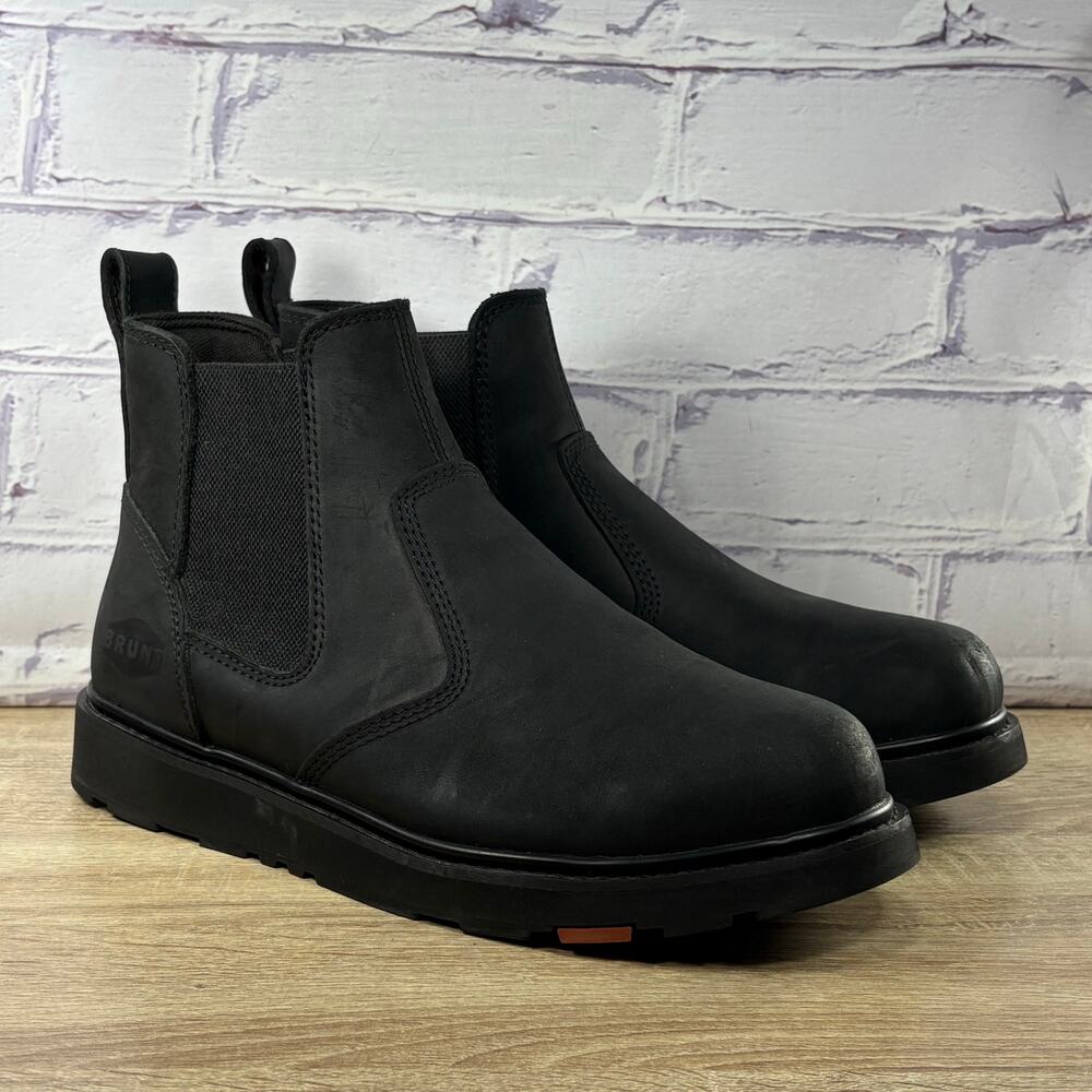 Brunt The Ohman Black Soft Toe Chelsea Work Boots Men's Size 10.5